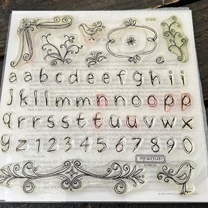 Close to my heart my acrylix stamp set-Doodle Alphabet Never Used!